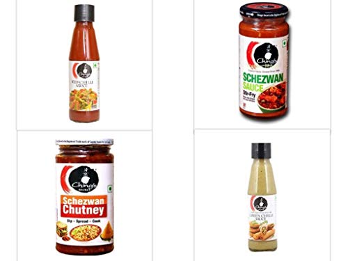 Chings Lovers Selections: rote Chilisauce + grüne Chilisauce + Schezwan Chutney + Schezwan-Sauce Chings Lovers Selections: rote Chilisauce + grüne Chilisauce + Schezwan Chutney + Schezwan-Sauce von CHING'S
