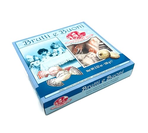 Chiostro di Saronno Brutti e Buoni 100 g, Haselnuss- und Mandelkekse, handverpackt, Fensterbox Chiostro di Saronno Brutti e Buoni 100 g, Haselnuss- und Mandelkekse, handverpackt, Fensterbox von Chiostro di Saronno