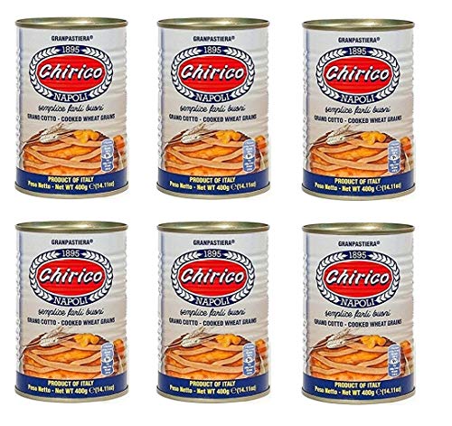 6x Chirico Grano cotto per Pastiera Napoletana 400 g gekochte Weizenkörner Italien 6x Chirico Grano cotto per Pastiera Napoletana 400 g gekochte Weizenkörner Italien von Dttra