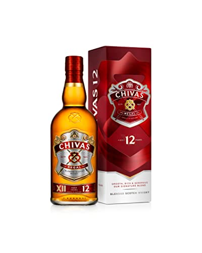 Chivas Regal 12 Jahre Premium Blended Scotch Whisky – 12 Jahre gereifter Whisky aus schottischen Malt & Grain Whiskys aus der Region Speyside – 1 x 0,7 L von Chivas Regal