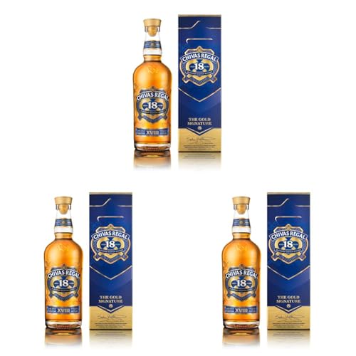 Chivas Regal 18 Years Old - Blended Scotch Whisky - Gold Signature - 0,7l | 700ml (3er Pack) von Chivas Regal
