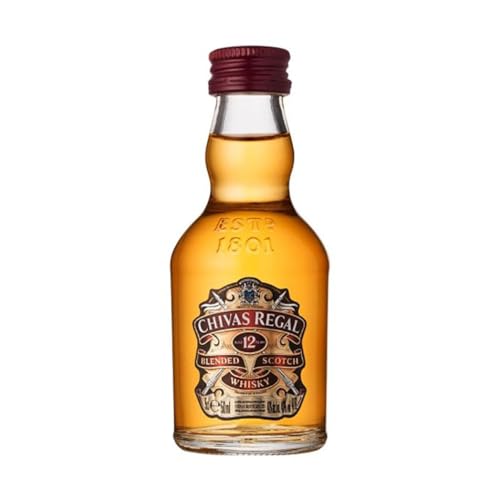 Chivas Regal Set 12 Jahre Premium Blended Scotch Whisky – Miniatur-Set 12er-Box – 12 Jahre gereifter Whisky aus schottischen Malt und Grain Whiskys – 12 x 0,05 l von Chivas Regal