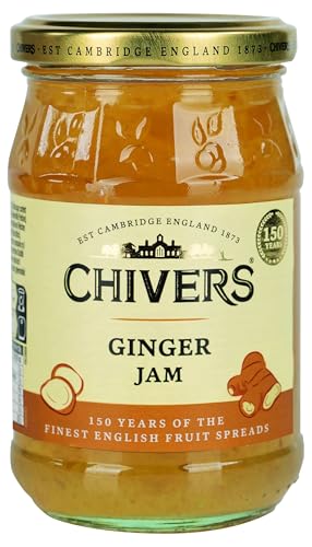 Chivers Ginger Jam 6 x 340 g, authentische englische Konfitüre für Ingwer Liebhaber, Ideal zum Frühstück, aufs Brötchen, 6er Pack von Chivers