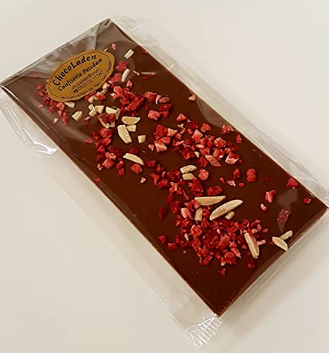 ChocoLaden - Vollmilchschokolade Erdbeere Mandel -HANDGEMACHT- von ChocoLaden Confiserie Potsdam