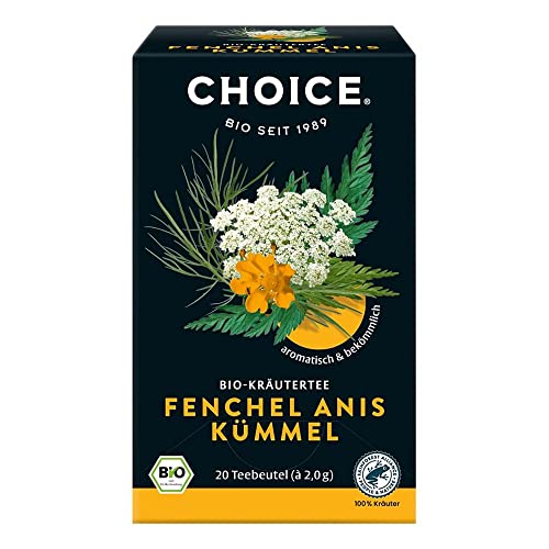 Choice Fenchel Anis Kümmel, Kräutertee, 20 Beutel, 40g Choice Fenchel Anis Kümmel, Kräutertee, 20 Beutel, 40g von Choice