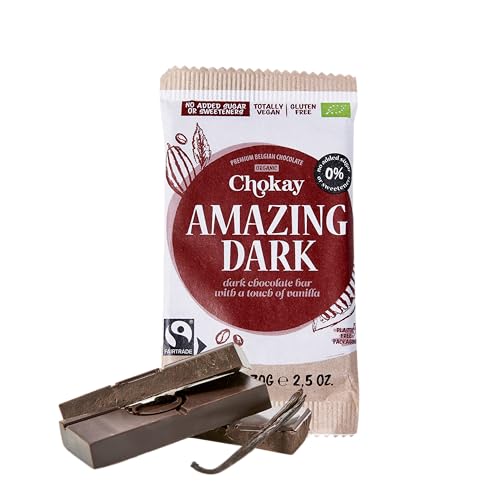 Chokay BIO Bar - AMAZING DARK/Belgische Zartbitter Schokolade/VEGAN, GLUTENFREI & FAIR TRADE / 1x70g Chokay BIO Bar - AMAZING DARK/Belgische Zartbitter Schokolade/VEGAN, GLUTENFREI & FAIR TRADE / 1x70g von Chokay