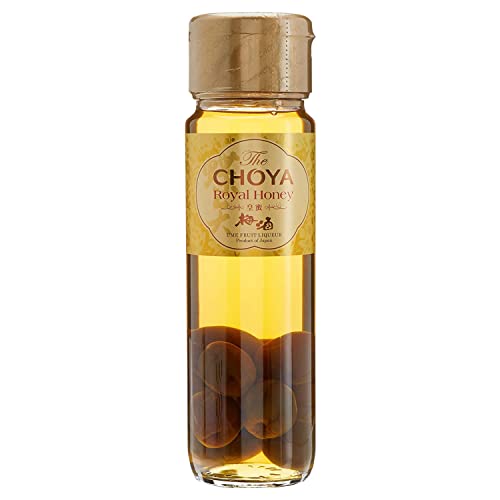 Choya Royal Honey (Premium Fruchtlikör, alkoholhaltiges Getränk aus Japan, Ume Frucht Likör, mit ganzen Früchten, 17% vol.) 1er Pack (1 x 0,7 l) von Choya