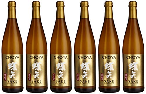 Choya Sake japanischer Reiswein (Alkoholhaltiges Getränk, Junmai Sake, aromatisch, 14,5% vol.) 6er Pack (6 x 0,75l) von Choya