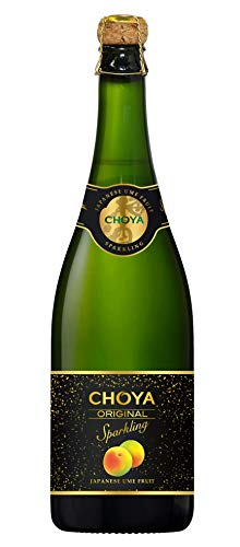 Choya Original Sparkling japanischer Pflaumenwein (Weinhaltiges Getränk, Ume Frucht, prickelnd, fruchtig, leicht süß, 5,5% vol.) 1er Pack (1 x 0,75 l) von Choya