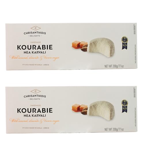 Chrisanthidis S.A. Kourabie Buttergebäck mit Karamell 200g, 2er Pack (2 x 200 g) von Chrisanthidis Delights