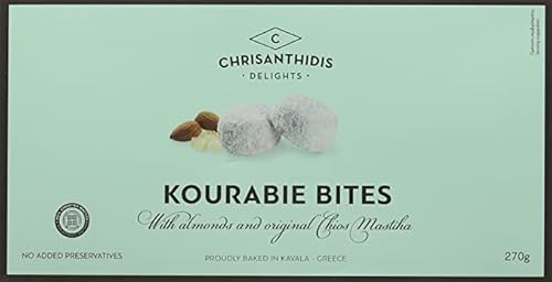 Chrisanthidis S.A. Kourabie Buttergebäck mit Mandeln und originelle Chios Mastix 270g, 2er Pack (2 x 270 g) von Chrisanthidis Delights