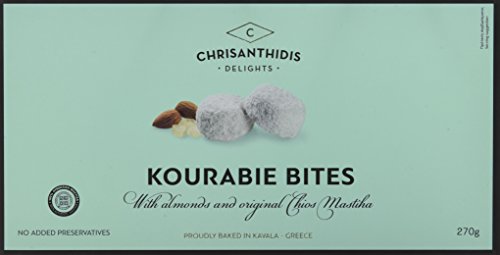 Chrisanthidis S.A. Kourabie Buttergebäck mit Mandeln und originelle Chios Mastix 270g, 2er Pack (2 x 270 g) von Chrisanthidis Delights