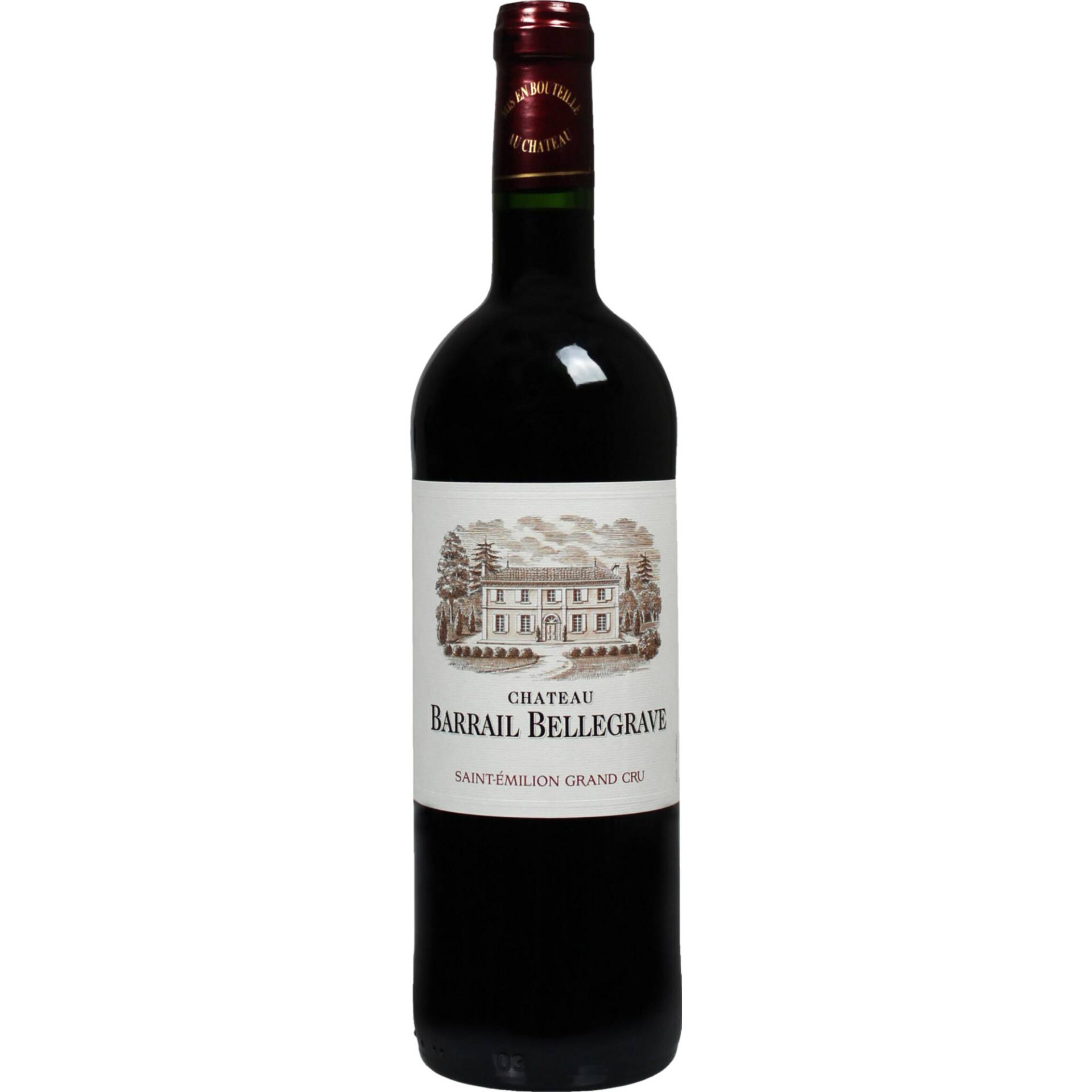 Château Barrail Bellegrave, Saint-Emilion Grand Cru, Bordeaux, 2019, Rotwein Château Barrail Bellegrave, Saint-Emilion Grand Cru, Bordeaux, 2019, Rotwein von Christian Descrambe et Fille Propriétaires à Saint Sulpice de Faleyrens Gironde – France. Mis en bouteille au Château pa