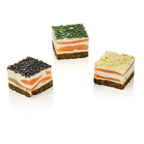 Räucherlachskonfekt, Frischkäse & Meerrettich auf Pumpernickel, TK, 240g, 24 x 10g Räucherlachskonfekt, Frischkäse & Meerrettich auf Pumpernickel, TK, 240g, 24 x 10g von Christian Goedeken jr. GmbH