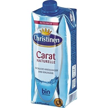 24 Boxen a 500ml Christinen Mineralwasser ohne Kohlensäure Carat Naturelle von Christinen