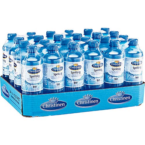 24 Flaschen a 500ml Christinen Spritzig Mineralwasser mit Kohelnsäure inc. 6.00€ EINWEG Pfand PET Flaschen von Christinen