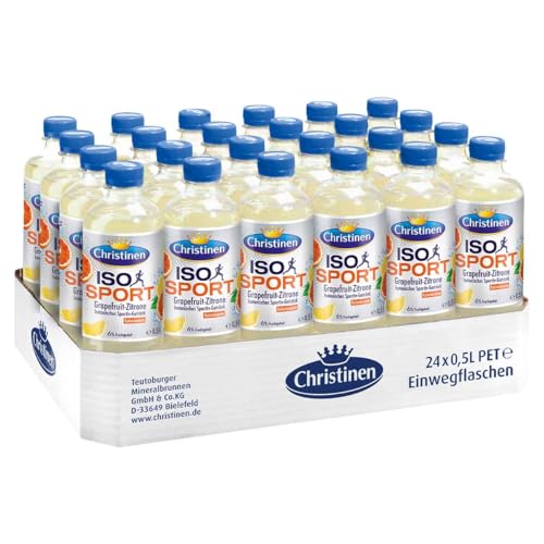 Christinen Iso Sport Grapefruit-Zitrone, 24er Pack (24 x 0.5 l) EINWEG von KDJMDL