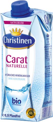 Christinen Mineralwasser, carat, ohne Kohlensäure, Tetra Pak®, 24 x 0,5 l (12 l), Sie erhalten 24 x 0,5 l von Christinen