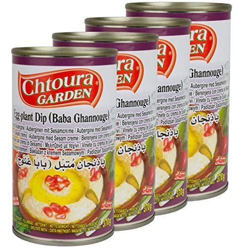 Chtoura Garden - Baba Ghannoush Auberginenpüree mit Sesamcreme im 4er Set á 370 g Chtoura Garden - Baba Ghannoush Auberginenpüree mit Sesamcreme im 4er Set á 370 g von Chtoura Garden