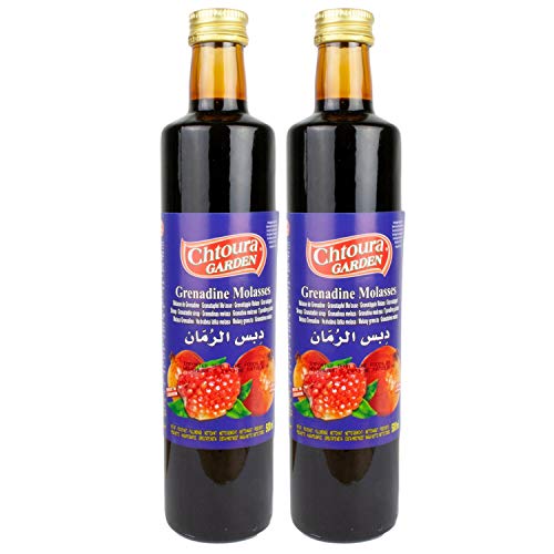 Chtoura Garden - Original Granatapfelsirup - Granatapfel Sirup zum Verfeinern und Veredeln von Soßen und Dips - Grenadine im 2er Set á 250 ml Glasflasche von Chtoura Garden