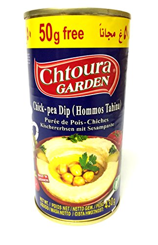 6 x 430g Chtoura Hummus bi Tahina Kichererbsenpüree von Chtoura