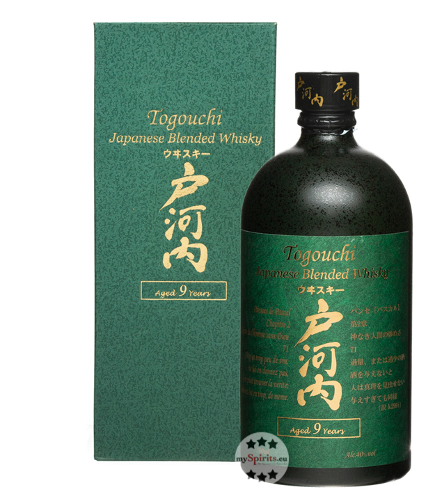 Togouchi 9 Jahre Japanese Blended Whisky (40 % Vol., 0,7 Liter) von Chugoku Jozo Destillerie
