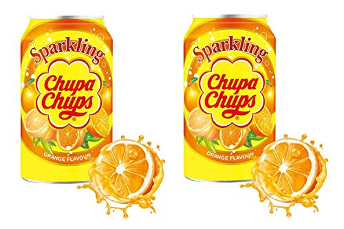 Chupa Chups Soft-Getränkedosen, 345 ml, Orange, 2 Stück von Chupa Chup
