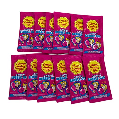 Chupa Chups Cotton Bubble Gum Tutti Frutti Geschmack, 11 x 12 g von Chupa Chups