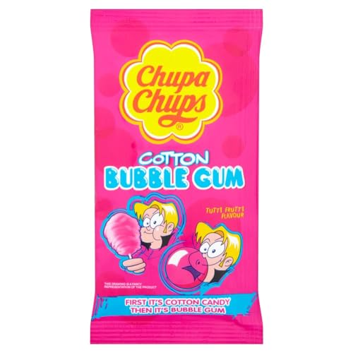 Chupa Chups Cotton Bubble Gum Tutti Frutti Kaugummi 12er Display, 1er Pack (1 x 132 g) von Chupa Chups
