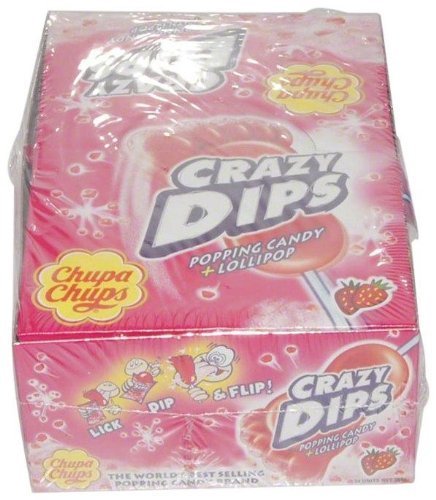 Chupa Chups Crazy Dips Erdbeere - 24 x 1 Stück von Chupa Chups