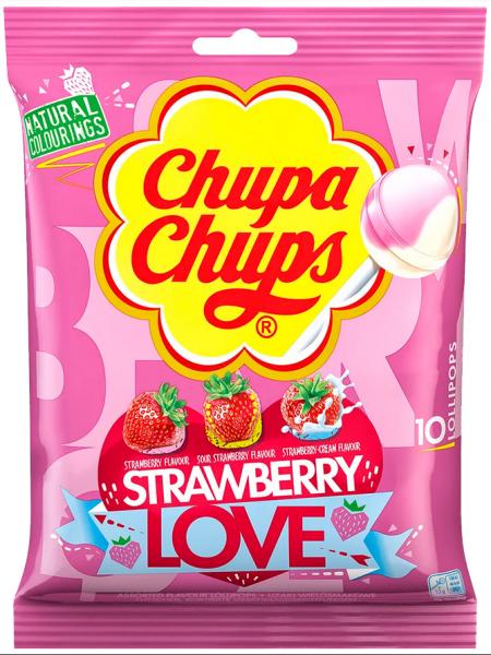 Chupa Chups Lutscher Strawberry Love 10er von Chupa Chups