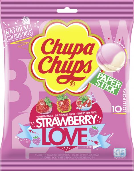 Chupa Chups Lutscher Strawberry Love 10er von Chupa Chups