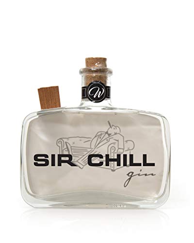 SIR CHILL Gin - Belgischer Premium Dry Gin (1 x 0,5 l) in markanter Glasflasche mit Korkverschluss, Handcraftet - 37,5% vol. Alkohol. von SIR CHILL