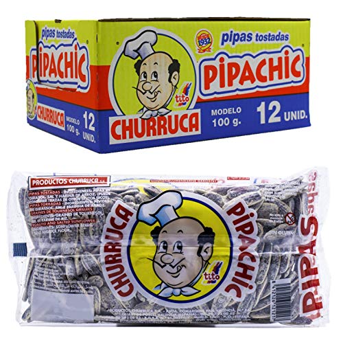 12 x 100g Pipas Tostadas Pipachic Churruca Geröstete Sonnenblumenkerne 12 x 100g Pipas Tostadas Pipachic Churruca Geröstete Sonnenblumenkerne von Churruca