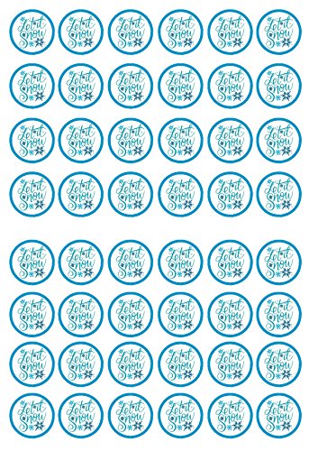 48 Stück Weihnachten Let It Snow Essbare Oblaten Papier Mini Cupcake Toppers Cake Pops Cookies 48 Stück Weihnachten Let It Snow Essbare Oblaten Papier Mini Cupcake Toppers Cake Pops Cookies von Cians Cupcake Toppers
