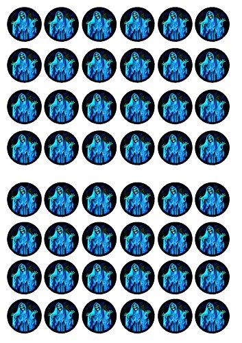 48 Geister, #1 Gruselige Halloween-Cupcake-Topper, essbar, Premium-Dicke, gesüßt, Vanillegeschmack, Reispapier, Mini-Cupcake-Topper, Cake Pops, Cookies 48 Geister, #1 Gruselige Halloween-Cupcake-Topper, essbar, Premium-Dicke, gesüßt, Vanillegeschmack, Reispapier, Mini-Cupcake-Topper, Cake Pops, Cookies von Cian's Cupcake Toppers Ltd