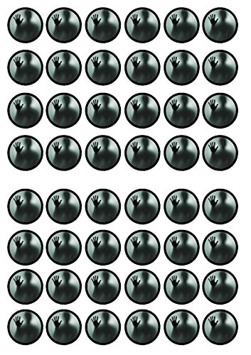 48 Geister #2 Gruselige Halloween Essbare Premium Dicke gesüßt Vanille Waffel Reispapier Mini Cupcake Topper Cake Pops Cookies von Cian's Cupcake Toppers Ltd