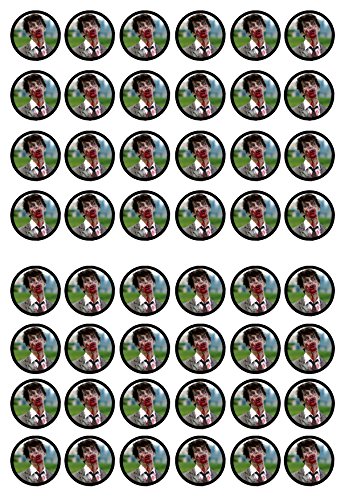 48 Zombie #1 Halloween Gruselige essbare Premium-Dicke gesüßte Vanille Waffel Reispapier Mini Cupcake Topper Cake Pops Cookies von Cian's Cupcake Toppers Ltd