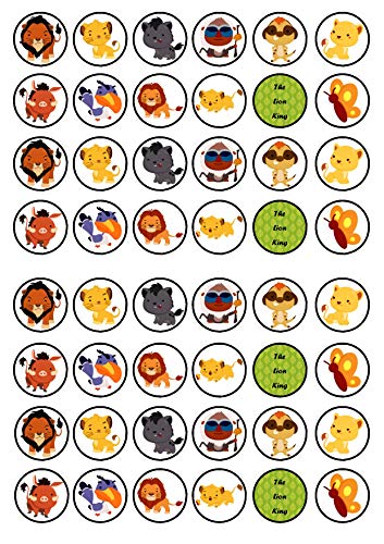 48 essbare Mini-Cupcake-Topper mit Löwenmotiv – Oblaten-Kuchendekorationen 48 essbare Mini-Cupcake-Topper mit Löwenmotiv – Oblaten-Kuchendekorationen von Cians Cupcake Toppers