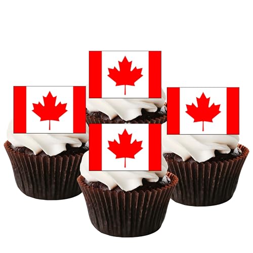 Canadian Canada Flag Edible PREMIUM THICKNESS SWEETENED VANILLA, Wafer Rice Paper Cupcake Toppers/Decorations by Cian's Cupcake Toppers Ltd Canadian Canada Flag Edible PREMIUM THICKNESS SWEETENED VANILLA, Wafer Rice Paper Cupcake Toppers/Decorations by Cian's Cupcake Toppers Ltd von Cian's Cupcake Toppers Ltd
