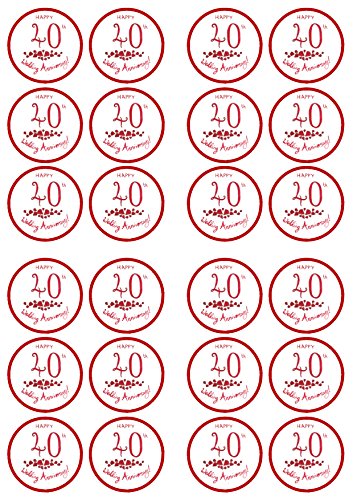 Cupcake-Topper/-Dekorationen, essbar, Premium-Dicke, gesüßt, Vanillegeschmack, 24 Stück Cupcake-Topper/-Dekorationen, essbar, Premium-Dicke, gesüßt, Vanillegeschmack, 24 Stück von Cian's Cupcake Toppers Ltd