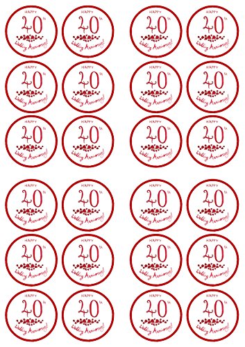 Cupcake-Topper/-Dekorationen, essbar, Premium-Dicke, gesüßt, Vanillegeschmack, 24 Stück von Cian's Cupcake Toppers Ltd