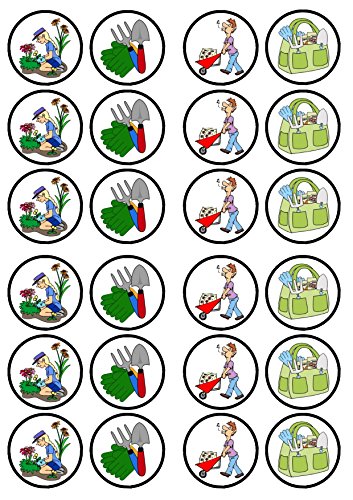 Cupcake-Topper/-Dekorationen, essbar, besonders dick, gesüßt, Vanillegeschmack, 24 Stück Cupcake-Topper/-Dekorationen, essbar, besonders dick, gesüßt, Vanillegeschmack, 24 Stück von Cian's Cupcake Toppers Ltd
