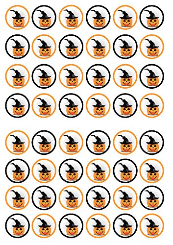 Cupcake-Topper, Kürbis-Motiv, essbar, Premium-Dicke, Vanillegesüßt, essbar, 48 Stück von Cian's Cupcake Toppers Ltd