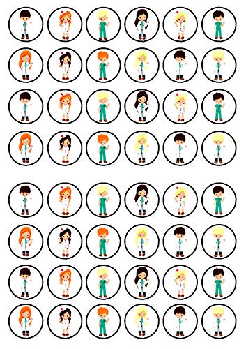 Essbare Cupcake-Aufsätze, Krankenschwestern, Ärzte, Krankenhaus, 48 Stück Essbare Cupcake-Aufsätze, Krankenschwestern, Ärzte, Krankenhaus, 48 Stück von Cian's Cupcake Toppers Ltd