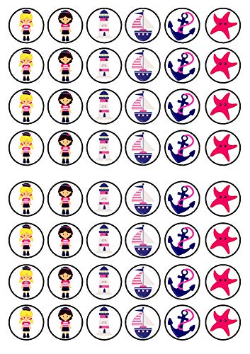 Essbare Cupcake-Dekoration, Motiv: Anker, Pink, 48 Stück Essbare Cupcake-Dekoration, Motiv: Anker, Pink, 48 Stück von Cian's Cupcake Toppers Ltd