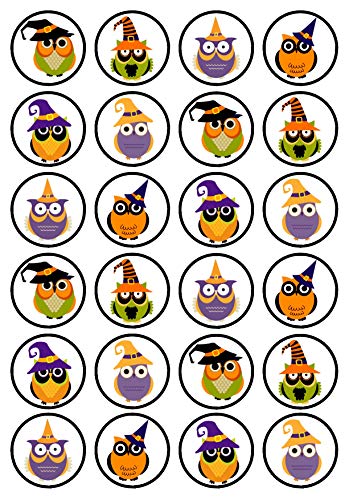 Essbare Cupcake-Dekoration mit Halloween-Eulen-Motiv, 24 Stück Essbare Cupcake-Dekoration mit Halloween-Eulen-Motiv, 24 Stück von Cian's Cupcake Toppers Ltd