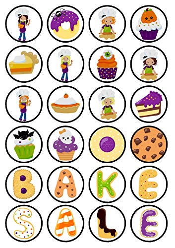 Essbare Cupcake-Dekoration mit Halloween-Motiv, 24 Stück von Cian's Cupcake Toppers Ltd