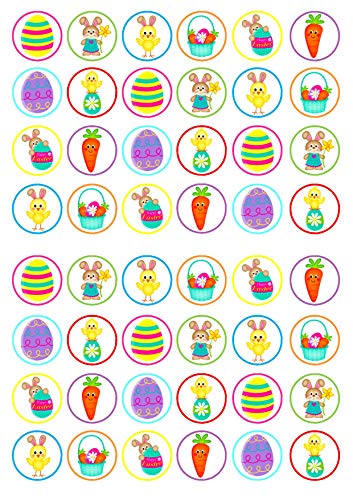 Essbare Cupcake-Dekoration mit Ostermotiv, 48 Stück von Cian's Cupcake Toppers Ltd