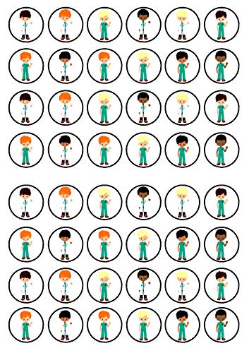 Essbare Cupcake-Topper für Jungen, Krankenschwestern, Ärzte, Krankenhaus-Scheiben, 48 Stück Essbare Cupcake-Topper für Jungen, Krankenschwestern, Ärzte, Krankenhaus-Scheiben, 48 Stück von Cian's Cupcake Toppers Ltd